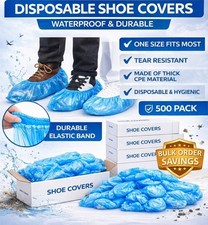 500 Pcs Disposable Shoe Covers, non-slip, Non-woven, dust leak proof