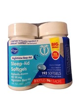 Kroger Sleep Aid Diphenhydramine HCl 50 mg 192 Softgels EXP 10/2026