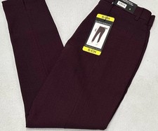 Mario Serrani Italy Women's Burgundy Textured Pull On Pant - Size S