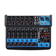 BOMGE 8 channel mini audio mixer Line Mixer DC 5V with MP3 Player