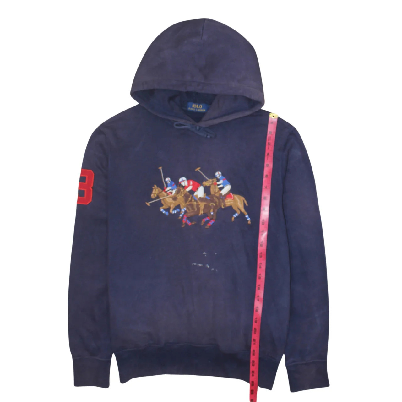 Polo Ralph Lauren 90's Lightweight Pullover Hoodie Small Navy Blue image 6