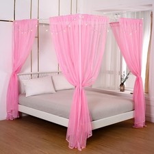 Bed Canopy Panels Canopy Bed Curtains with Lights for Girls Boys Adults