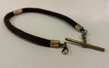 Antique Woven Hair Watch Fob 19th Century Memorial Piece