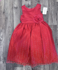 Girls Dress Red Size 4 Tulle Dress Ball Prom Quinceanera Gown Flower Girl NEW