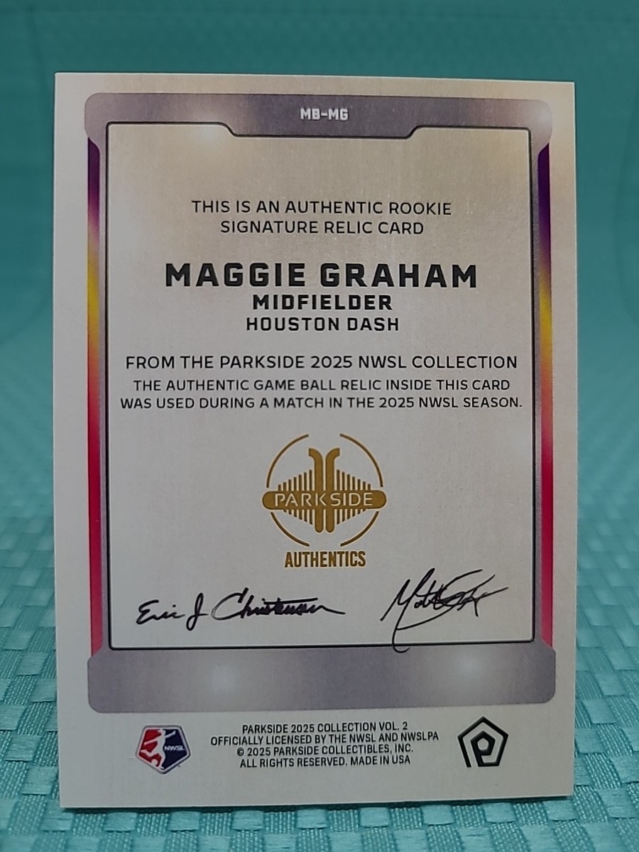 井上未唯奈 BIG JERSEY CARD 12/90 9 - 2025 Parkside NWSL Volume 2 Rookie Signature Ball Relic Maggie
