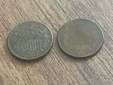 Lot Of Two Cent Pieces : 1865 And 1871