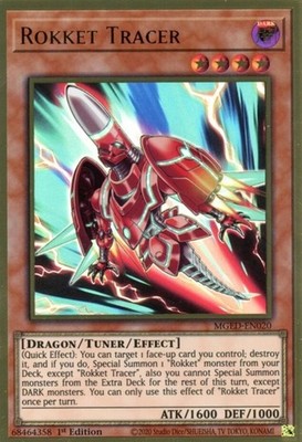 Rokket Tracer - MGED-EN020 - Premium Gold Rare - 1st Edition - Near Mint