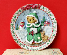 Cherished Teddies THE SEASON OF JOY dated 1995 Christmas Wall Hanging Plate