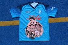 Dipinto Kvaratskhelia e Osimhen su SSC Napoli Maglia ufficiale originale Home