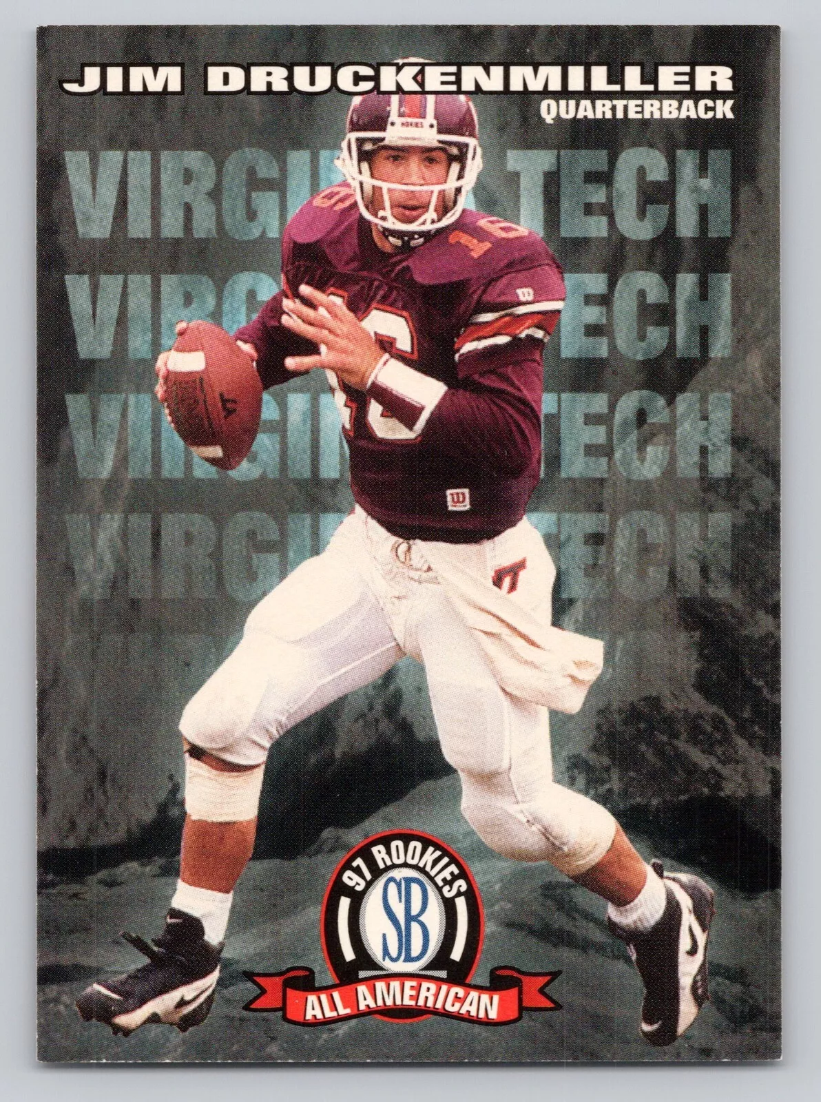 1997 Score Board NFL Rookies Jim Druckenmiller #98 Base Set Virginia Tech Hokies