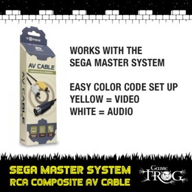 SEGA Master System - Model 1 - RCA Composite Audio Video AV Cable