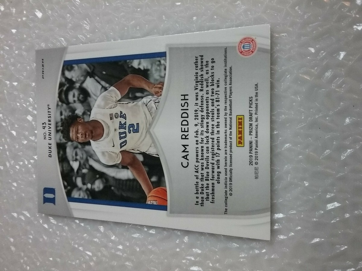 Cam Reddish Duke 2019 Panini Prizm Draft Picks Crusade Blue Prizm