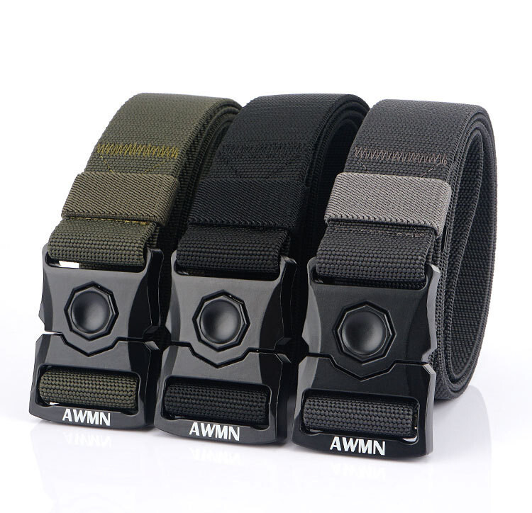 Cinturones tácticos de entrenamiento con hebilla enchufable de aleación elásticos para jeans cinturón aluminio