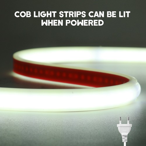 Neon COB LED Stripe Streifen 220V 230V Selbstklebend Lichtschlauch Wasserdicht - Imagen 25 de 27