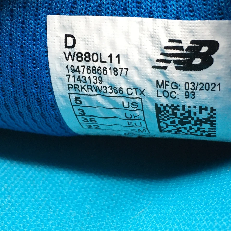 New Balance 880 v11 Running Shoes Sneakers Womens Size 5 D Wide Blue Athletic - Image 2 of 4