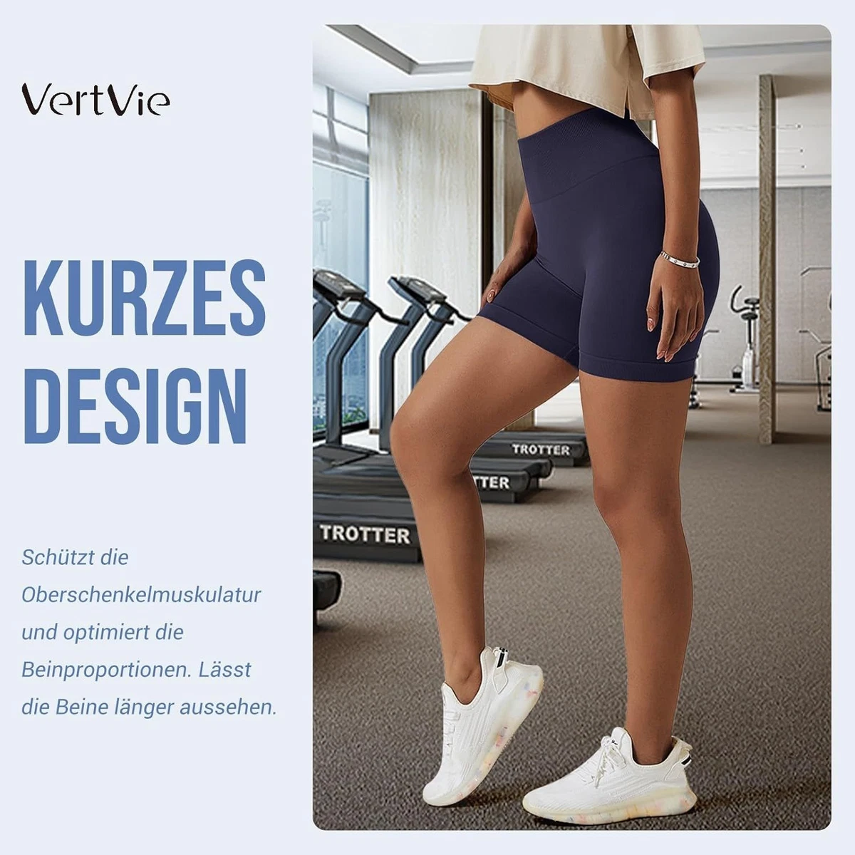  Vertvie Womens Gym Shorts V Cross Elastic Push Up Yoga  Shorts Booty Scrunch High Waisted Athletic Leggings