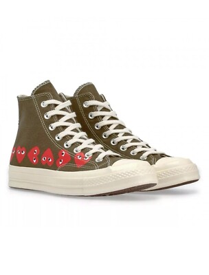Converse Chuck Taylor Low SZ 8  Play CDG Comme Des Garcons Multi Heart 162976C