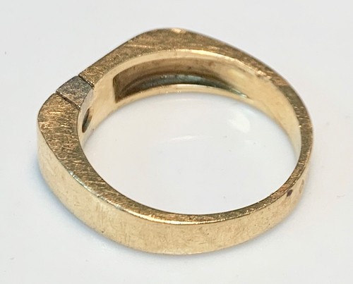 Anillo De Oro 18 Quilates - Sello De Diamante 0,10 Quilate - 7,60 G - Imagen 2 de 3