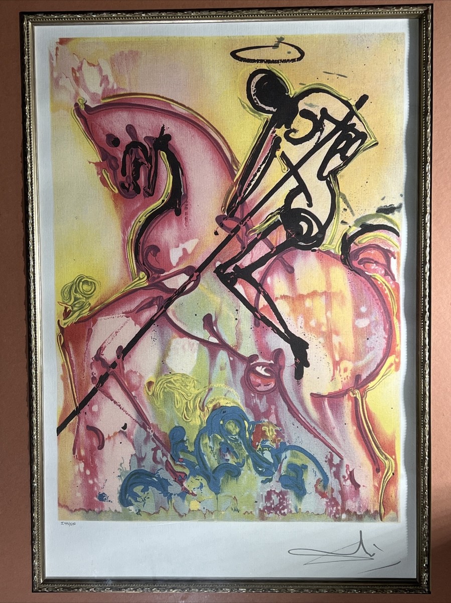 SALVADOR DALI Saint George And The Dragon - LE Facsimile Signed