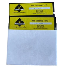 Vintage Computer 5.25” Floppy Celebrity Word Processor Plus Hard Dictionary 1986