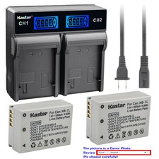 Kastar Battery LCD Rapid Charger for Canon NB-7L CB-2LZ Canon PowerShot G11