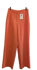 SOMETHING NEW Peach Pleated High Rise Wide Leg Dress Pants SIZE 4 NWT MSRP$82