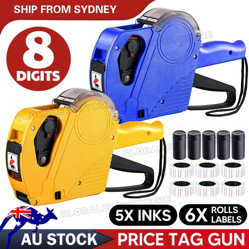 Price Tag Gun Labeller Pricing Machine Kit with 6 Rolls Labels and 5 ...