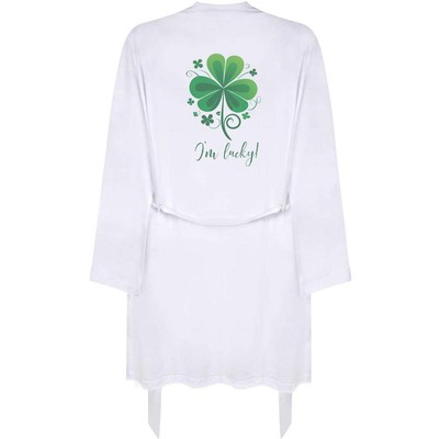 Morgenmantel/Kleid ''I Am Lucky Text With Clover'' Erwachsene (RO045320)