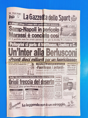Gazzetta Dello Sport 29 Luglio 1988 : Monzon, Inter, Matthäus, Gullit, Maradona, Sivori