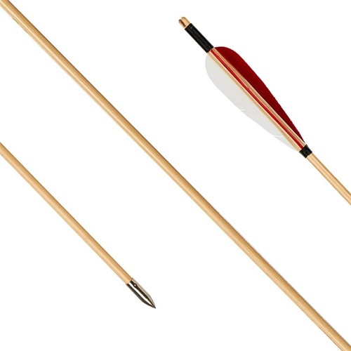 Archery 31.5" OD8.5mm Wooden Arrows Turkey Feathers for Recurve Bow/Longbow - Picture 11 of 27