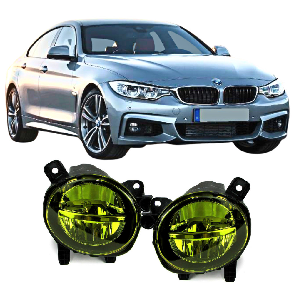 Antibrouillards LED jaunes pour BMW Série 4 F32 F33 F36 Phase 2 LCI 2017-2020