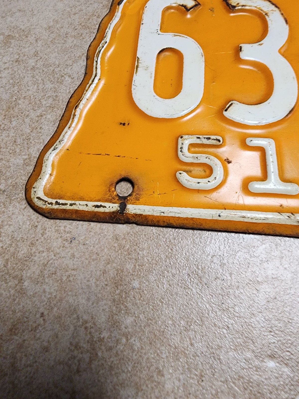 1951 Tennessee StateShaped License Plate With Morristown Frame