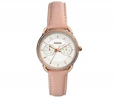 Fossil Tailor Silver Dial Ladies Crystal Watch ES4393