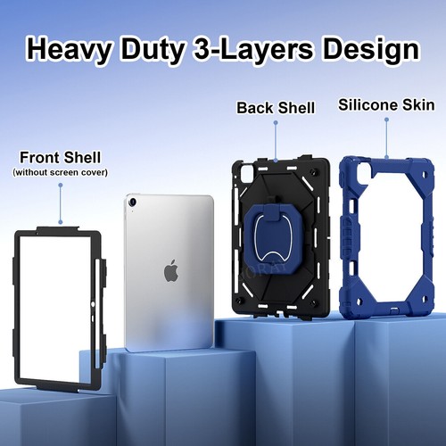 Case For iPad 5/6/7/8/9/10th Air 6 5 4 Pro 11 2024 Shockproof Rugged Stand Cover - Afbeelding 41 van 174
