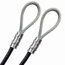 Black 1/4" Vinyl Coated Galvanized Steel Safety Cable 7x19 Strand 3/16" Core