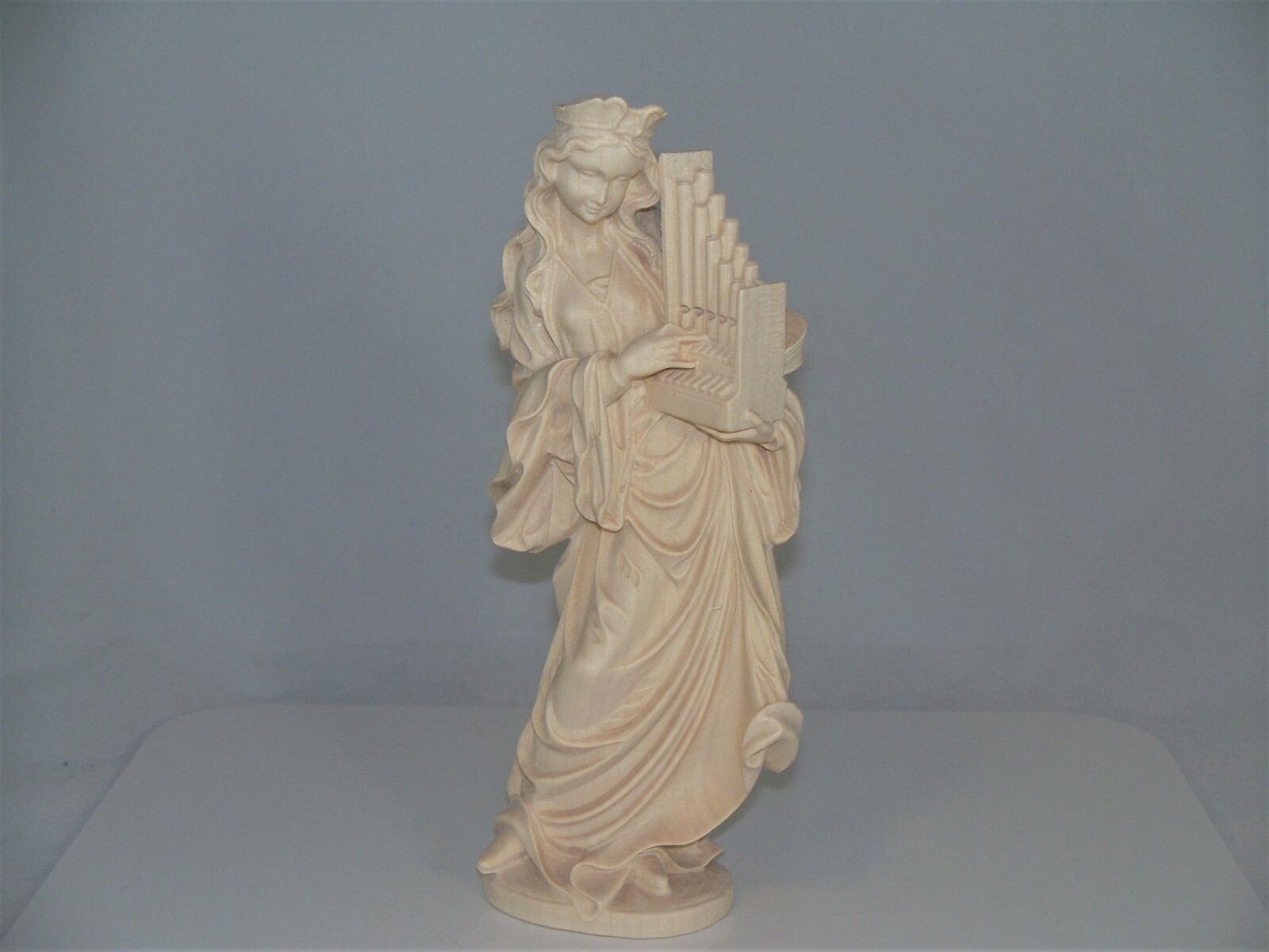 Holz Figur geschnitzt HL. CÄCILIA H19,5cm neu Heilige Patronin der Kirchen Musik