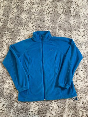 Columbia Womens Jacket Large Blue Benton Springs Full Zip Fleece