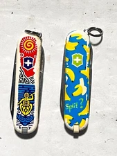 Lot of 2 Victorinox Limited Edition Classic Swiss Army Knives