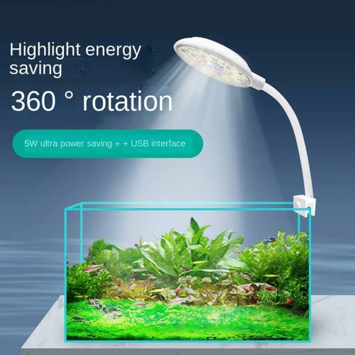 Mini Aquarium Plant Light 5/7W LED Aquarium Light New Fish Tank Clip