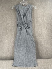 TOBI Midi Dress Ribbed Sz Lg Twist Back- Deep Armholes Gray