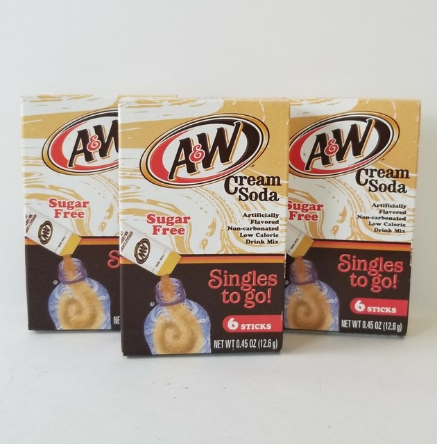 A W Cream Soda Singles 2 Go Drink Mix 6 Packets For Sale Online Ebay