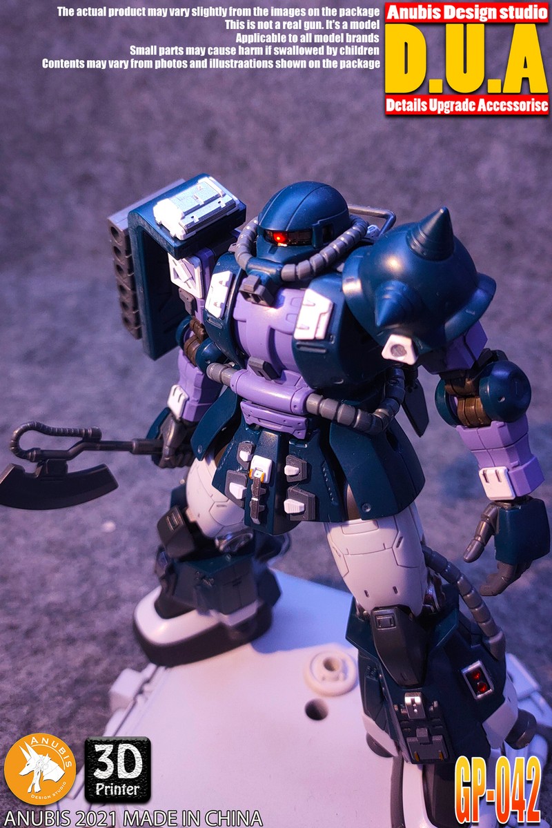 for HG UC 1/144 Black Tri Stars Zaku II Model Anubis Detail