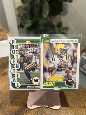2024 Score Jayden Daniels R/C Anniversary Rookie & Protential (2 Card Lot)