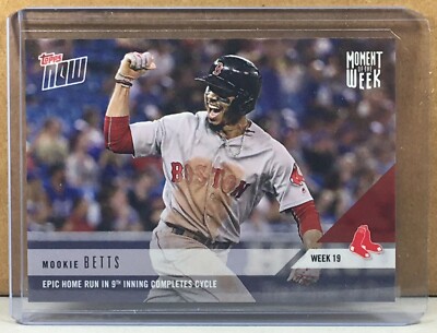 2018 TOPPS NOW MOMENT of the WEEK #MOW-19 MOOKIE BETTS RED SOX Print Run 496