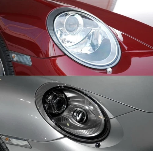 Pair Cover Headlight Lens Cover Shell For Porsche 997 911 Carrera 2006 - 2012 - Bild 2 von 7