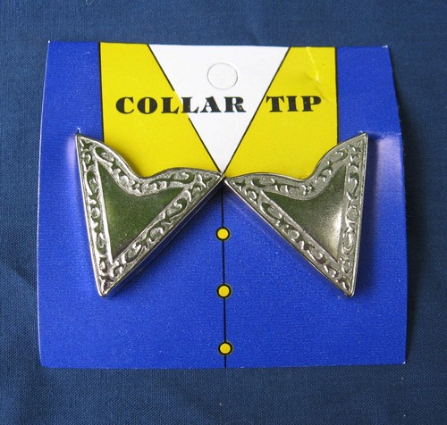 Collar points tips tabs western shirt silver color square dance cowboy NEW