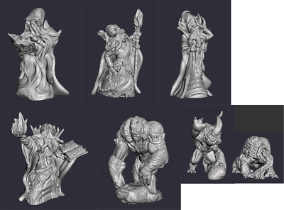 A Den of Alien Evil Illithid  EC3D 28mm 32mm