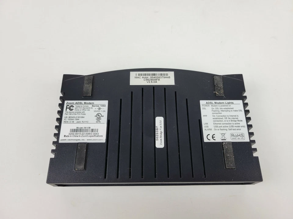 Zoom ADSL X5 5654 DSL Modem Router - Image 4 of 4