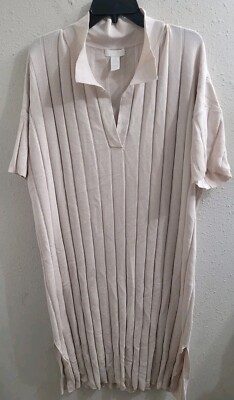 H&M Women's XXL Beige Rib Knit Dress | eBay