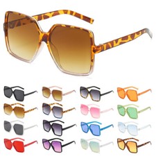 Oversized Square Sunglasses Retro Trendy Sunglasses Fashion Designer Sun Shades